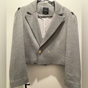 NWT Pinko Ruffle Sleeve Crop Blazer Size 46/US 10